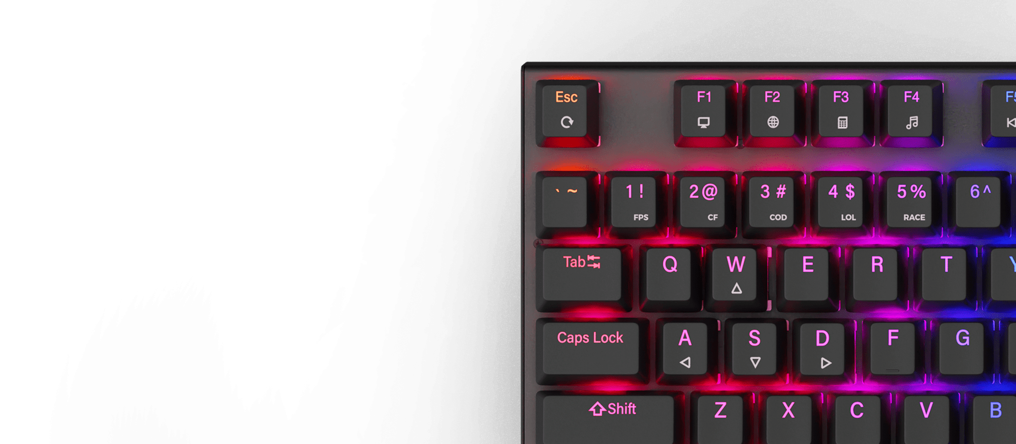 Клавиатура с RGB-подсветкой, механическими бесшумными переключателями, черными клавишами и дизайном TKL (tenkeyless)