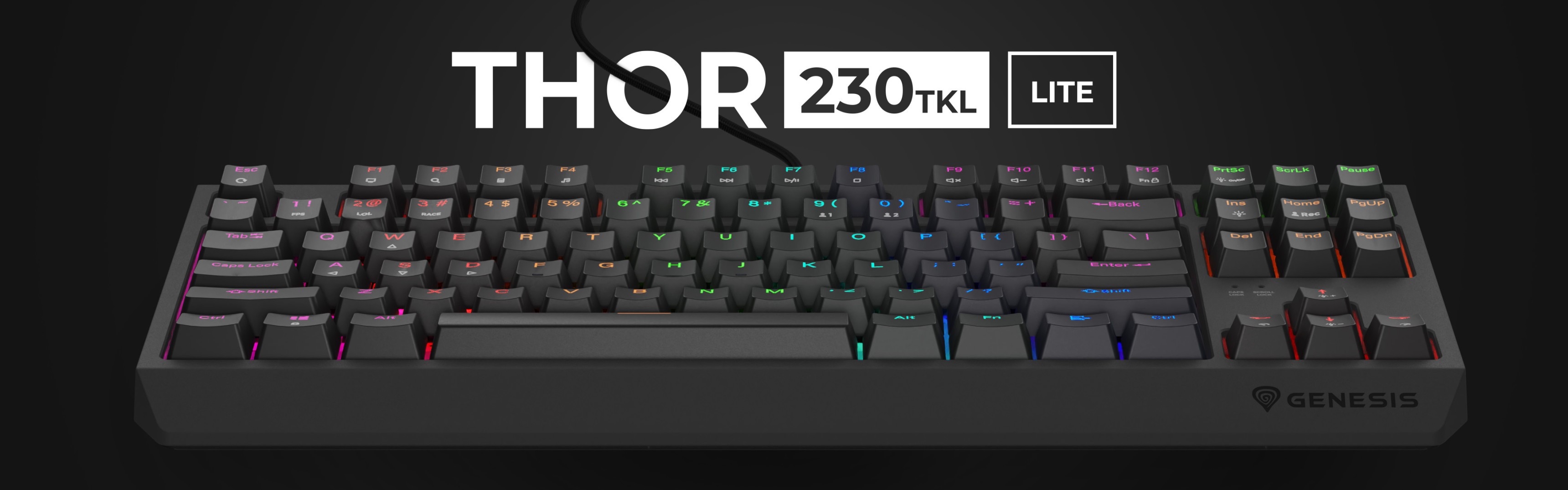 Компактная игровая клавиатура с настраиваемой RGB-подсветкой, механическими переключателями Outemu Red и возможностью горячей замены